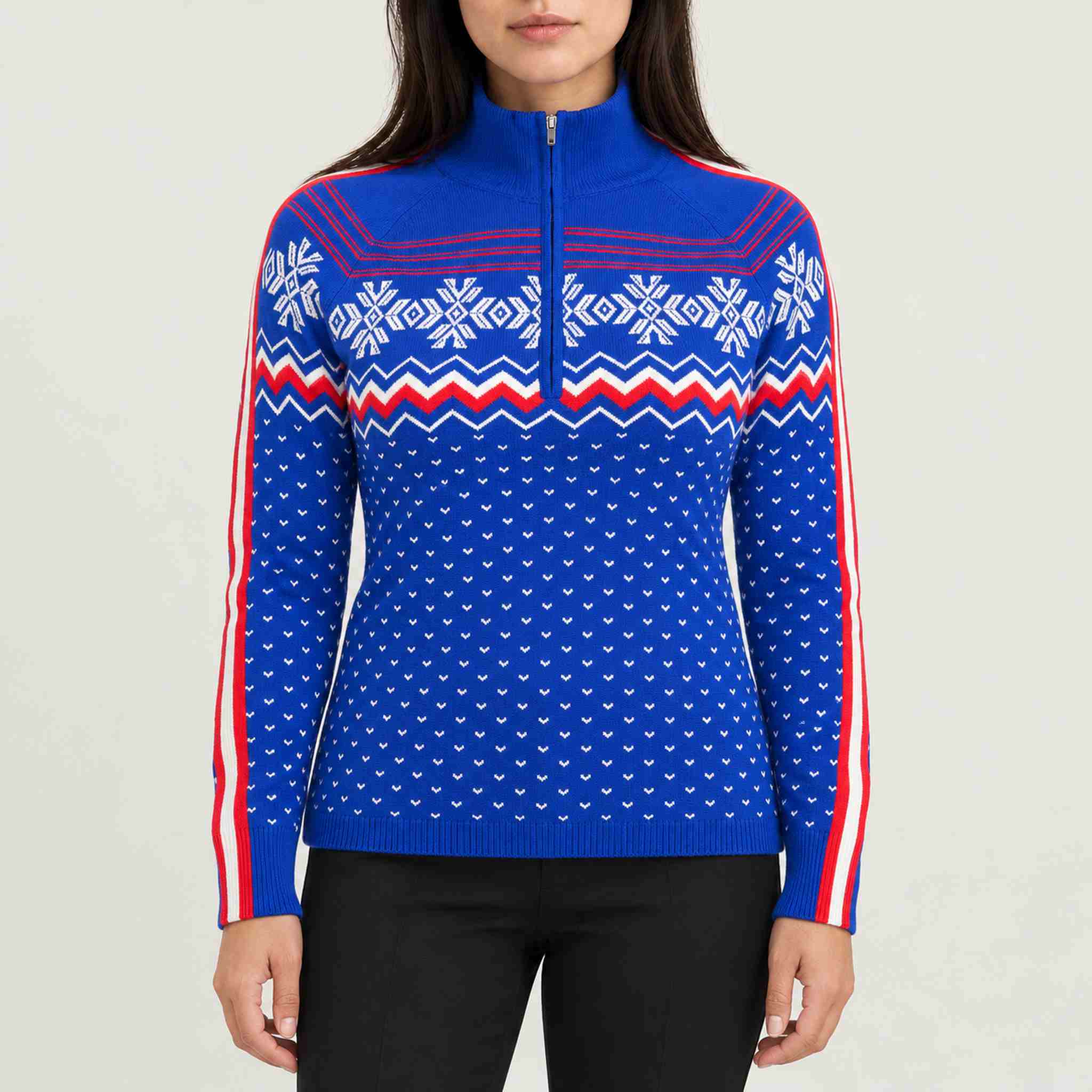 Snowhut Sweater in Cobalt Blue in Cobalt Blue — 03 model front