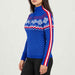 Snowhut Sweater in Cobalt Blue in Cobalt Blue — 05 model side
