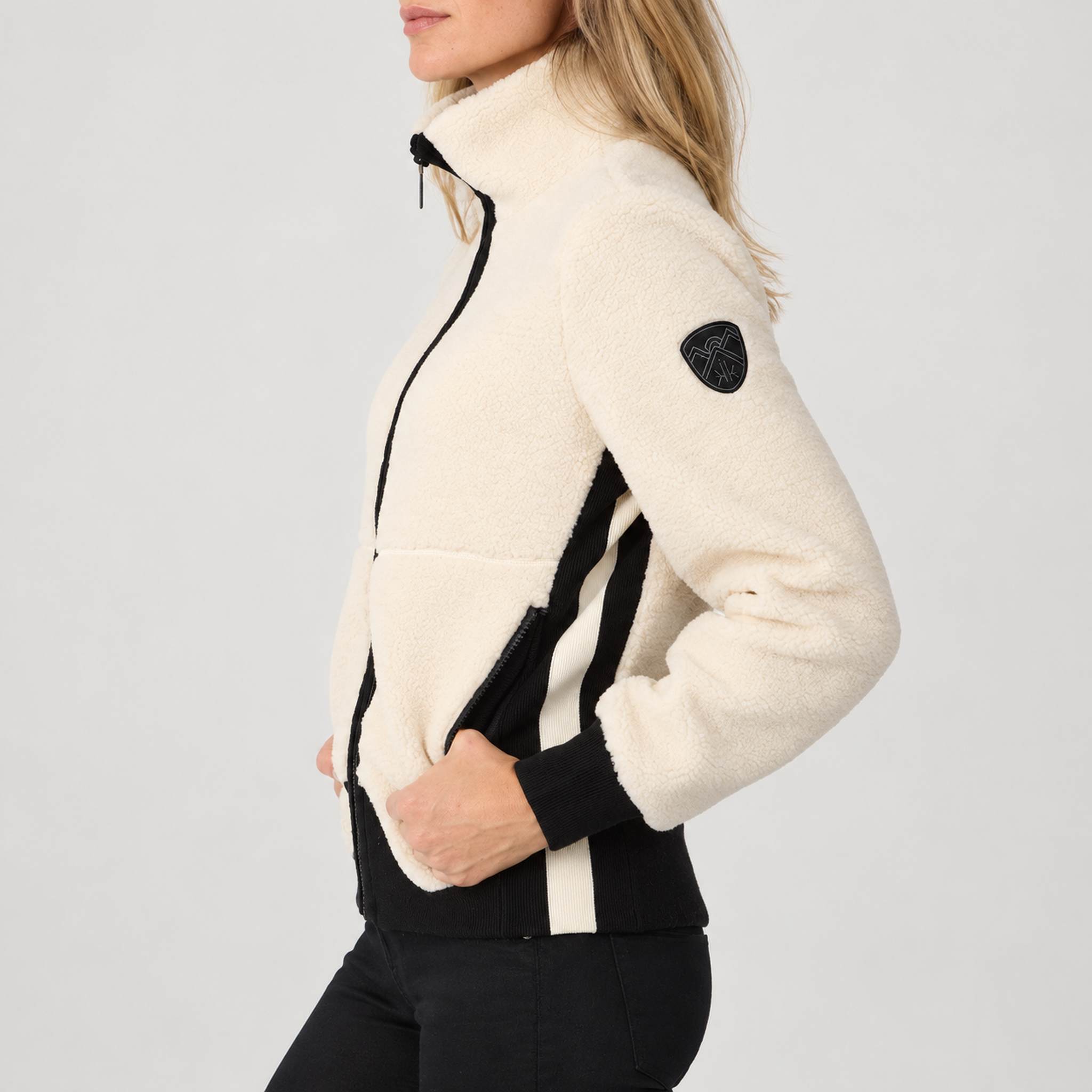 Krimson Klover Stevie Jacket in Natural, model side