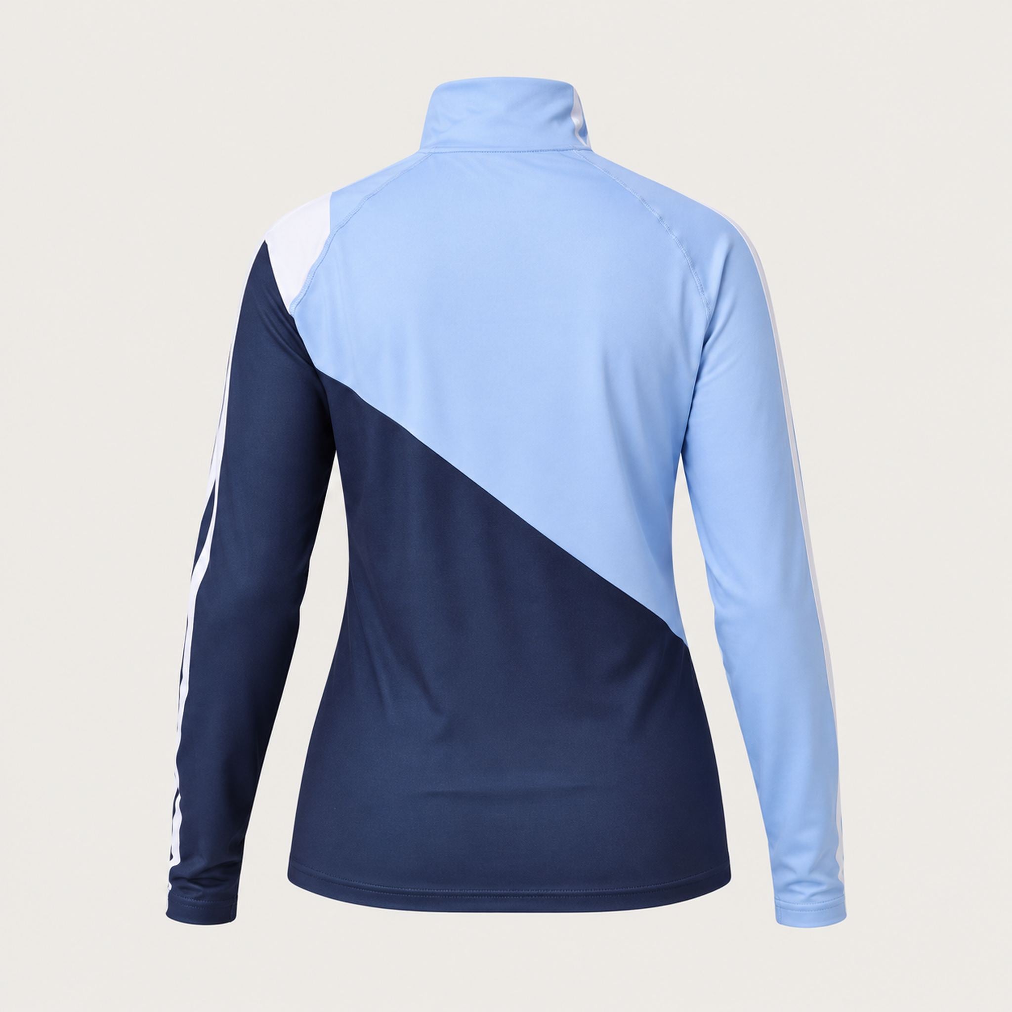 Krimson Klover Sunburst Quarter Zip in Chambray Blue, back