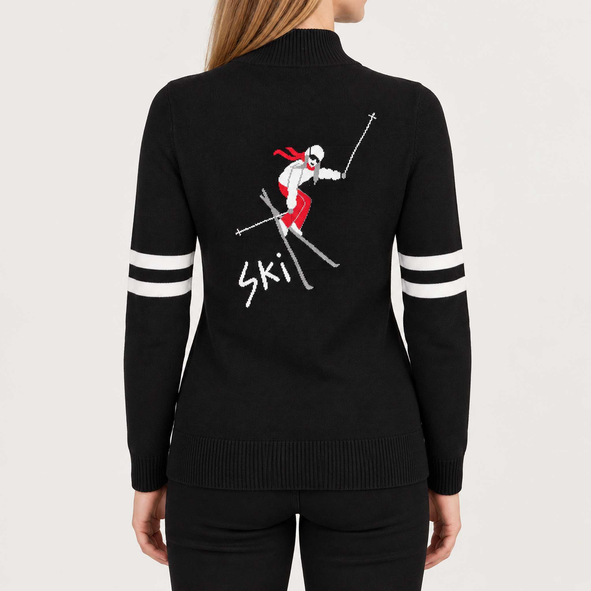Tessa Sweater in Black — 04 model back
