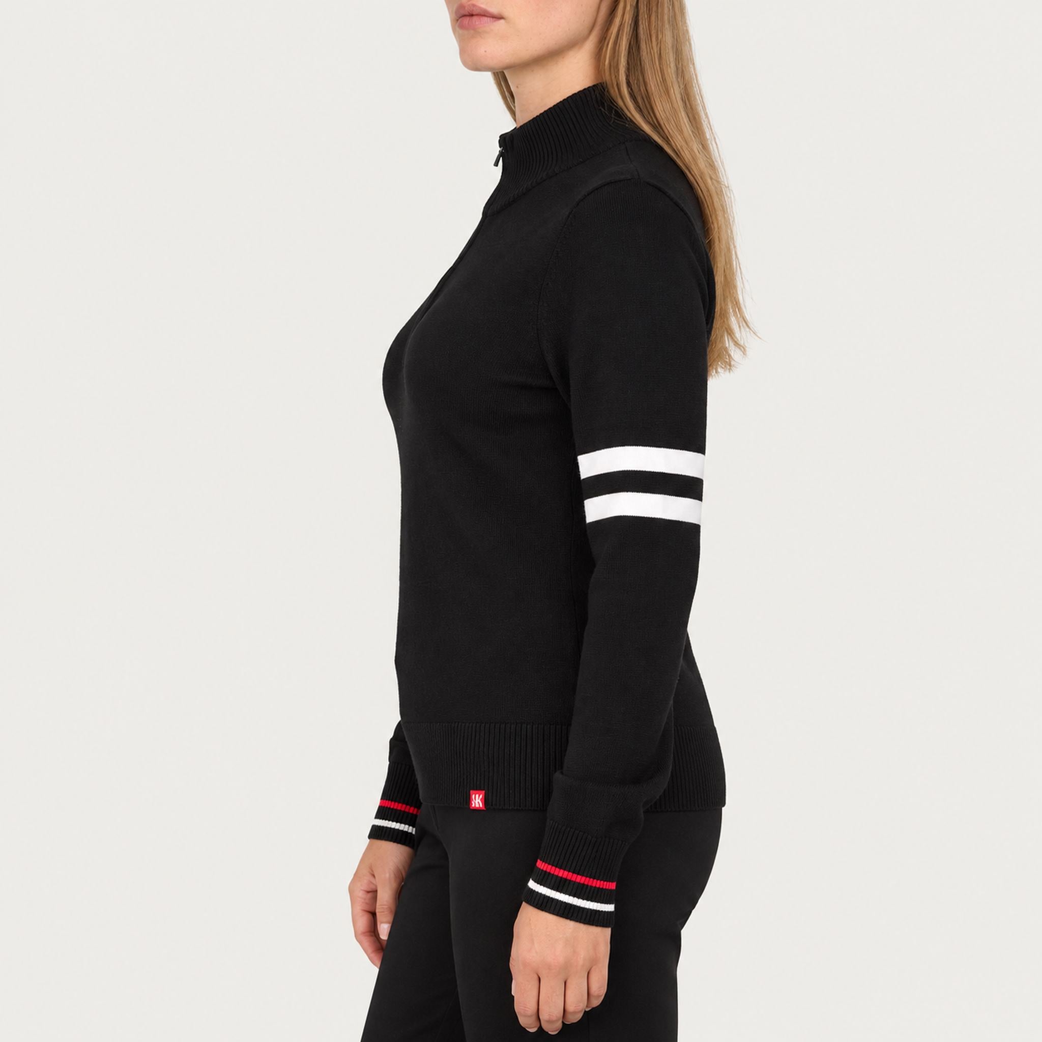 Tessa Sweater in Black — 05 model side