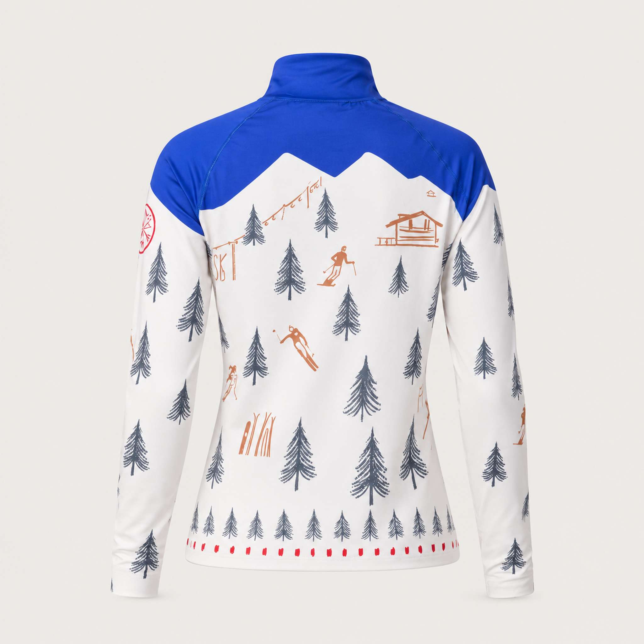 Krimson Klover Vintage Car Quarter Zip in Cobalt Blue, back