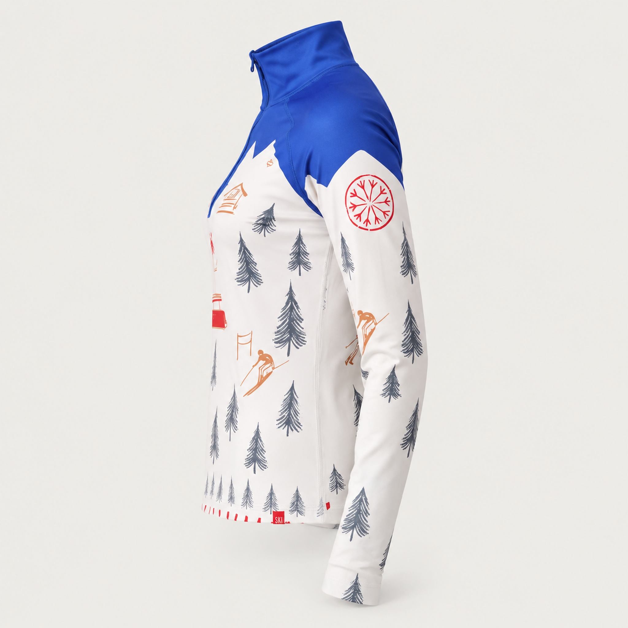 Krimson Klover Vintage Car Quarter Zip in Cobalt Blue, side