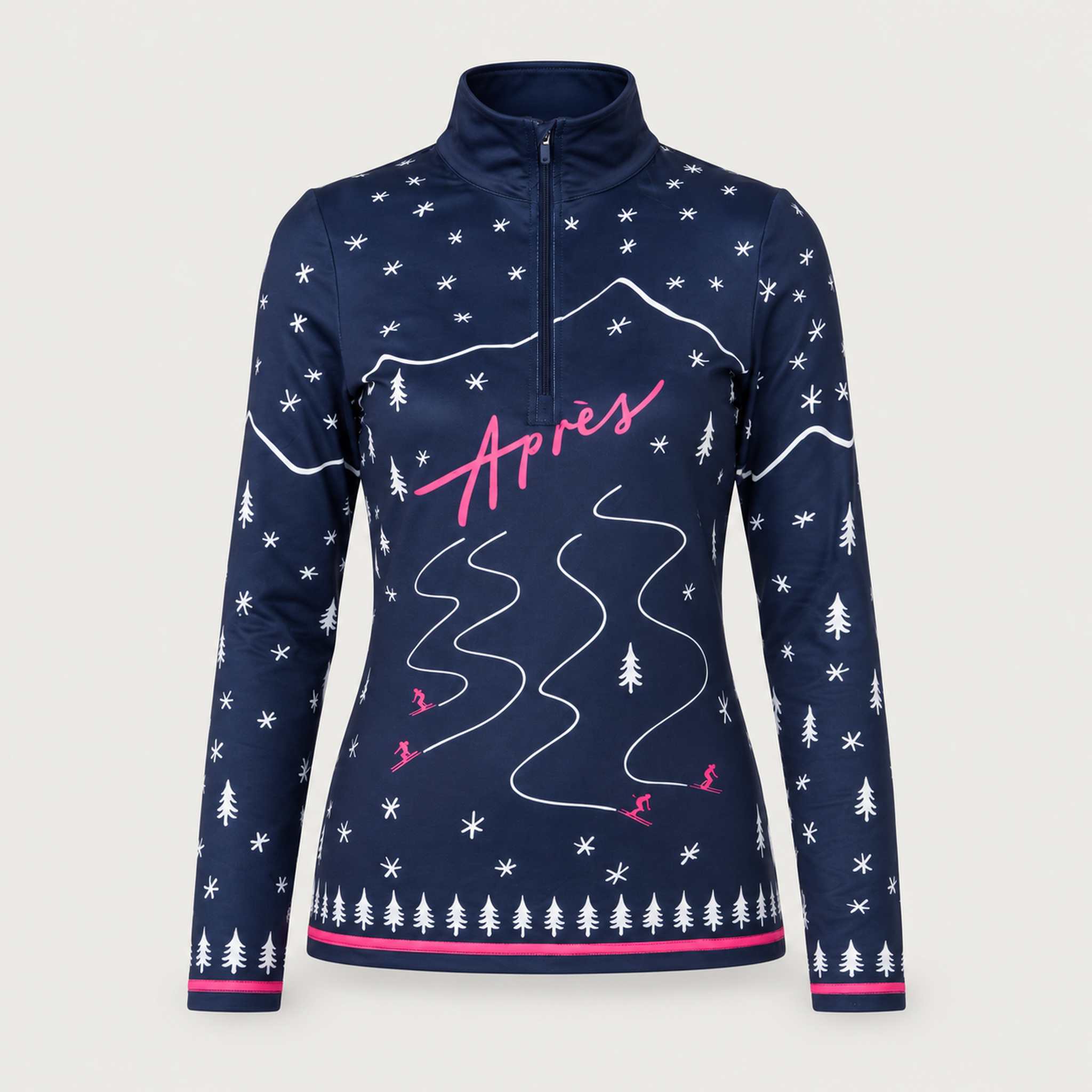 Winter Apres Quarter Zip in Navy in Navy — 01 front