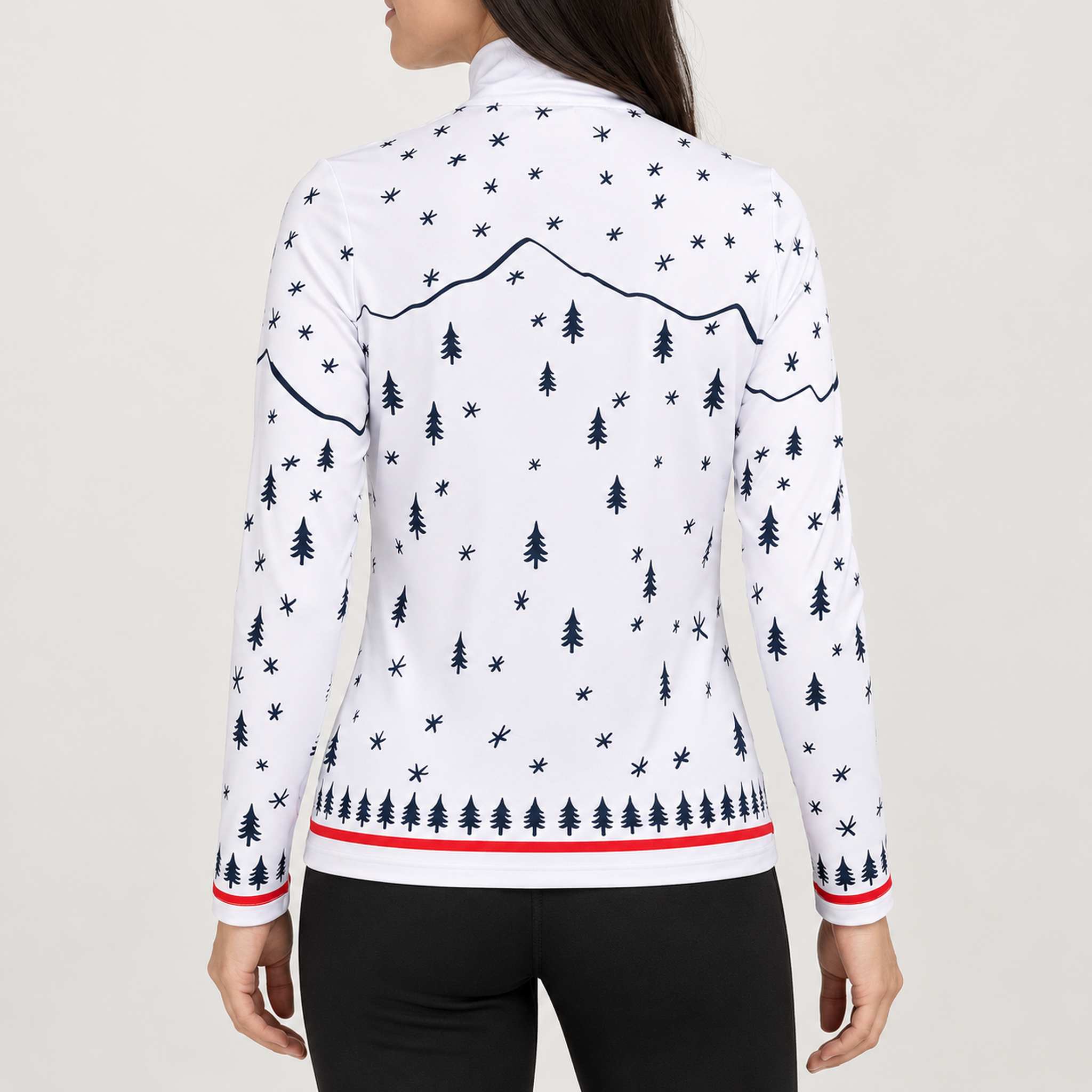 Winter Apres Quarter Zip in White in White — 04 model back