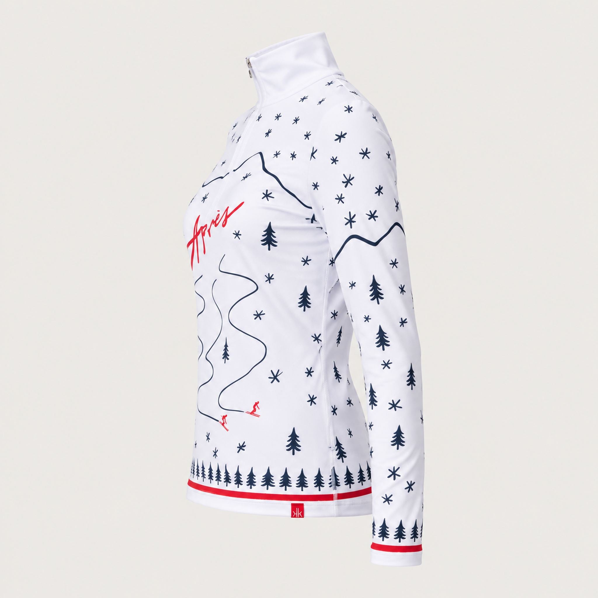 Winter Apres Quarter Zip in White in White — 06 side