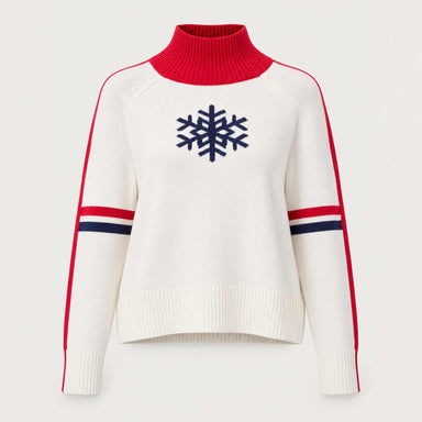 Krimson Klover Wren Snowflake Sweater in Snow Navy, front