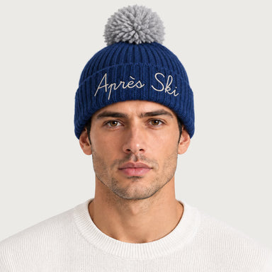 MC2 Saint Barth unisex apres ski beanie in denim blue - male front