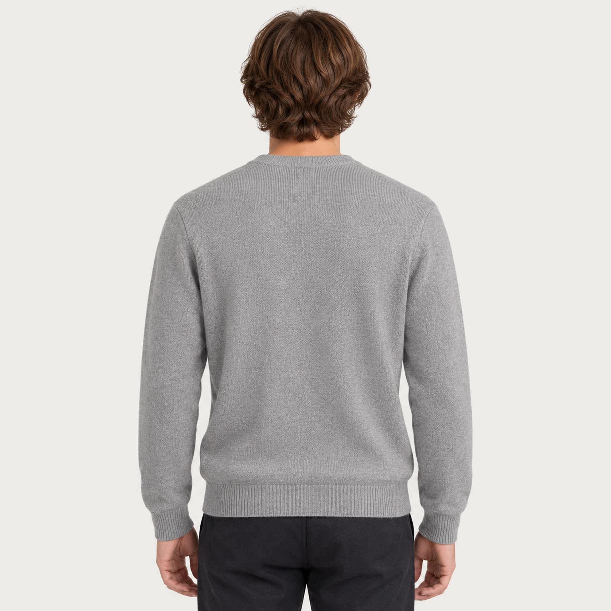 MC2 Saint Barth mens apres ski champ sweater in grey - model back