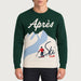 MC2 Saint Barth mens apres ski club sweater in green - model front