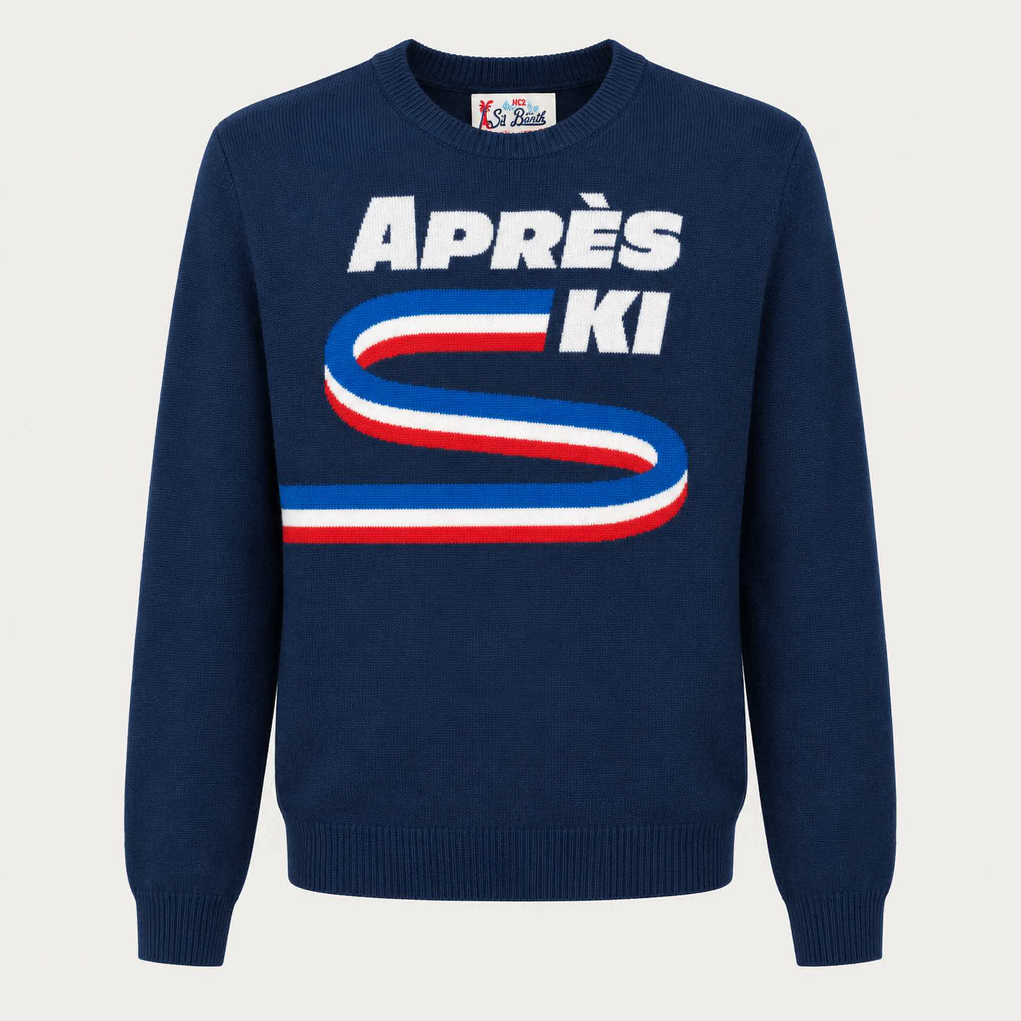 MC2 Saint Barth mens apres ski instructor sweater in navy - product front