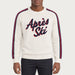 MC2 Saint Barth mens apres ski stripes sweater in white - model front