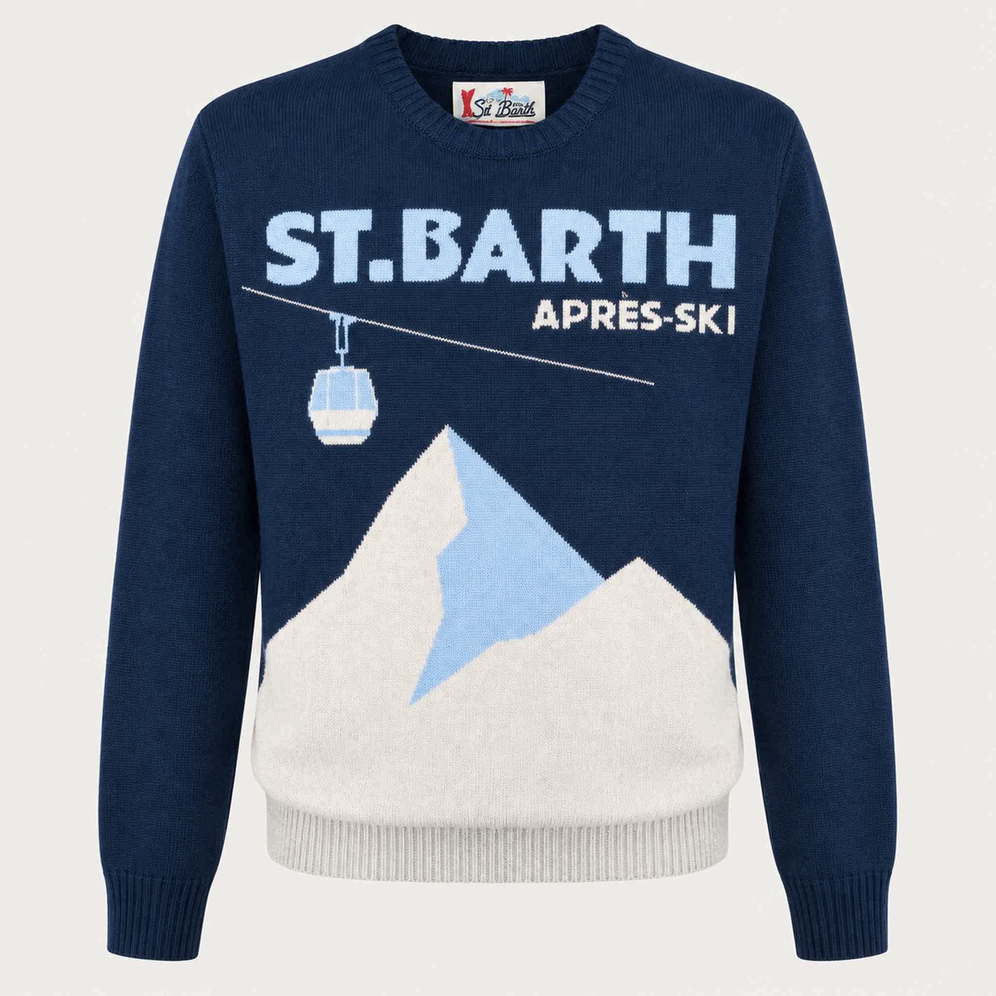 MC2 Saint Barth mens apres ski sweater in navy - product front