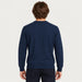 MC2 Saint Barth mens apres ski sweater in navy - model back