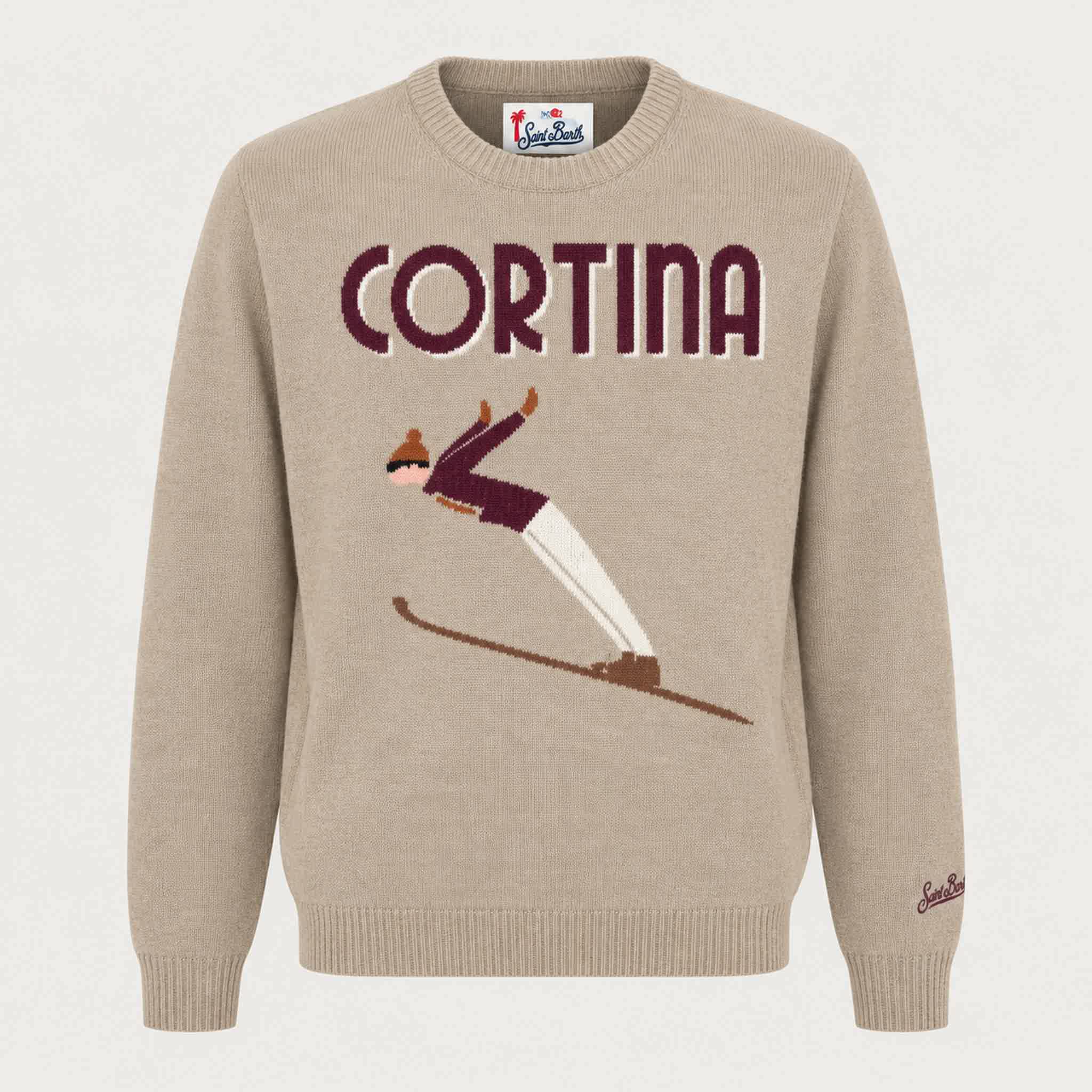 MC2 Saint Barth mens cortina ski jump sweater in natural - product front