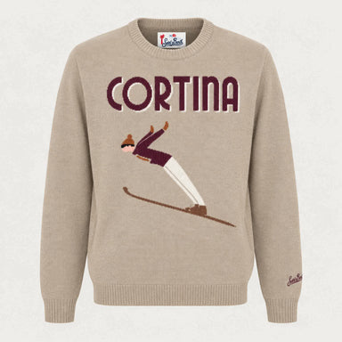 MC2 Saint Barth mens cortina ski jump sweater in natural - product front