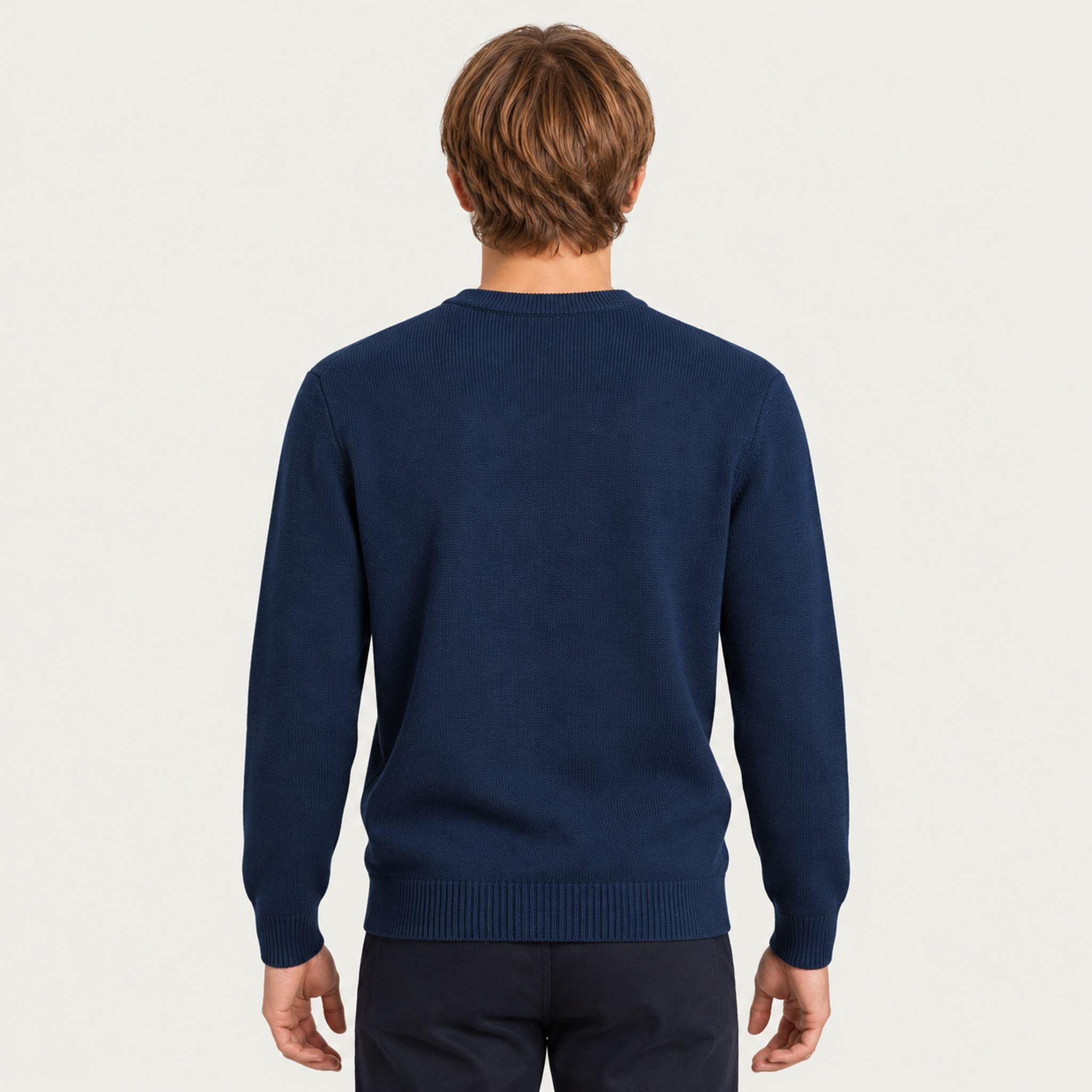 MC2 Saint Barth mens cortina skier sweater in navy - model back