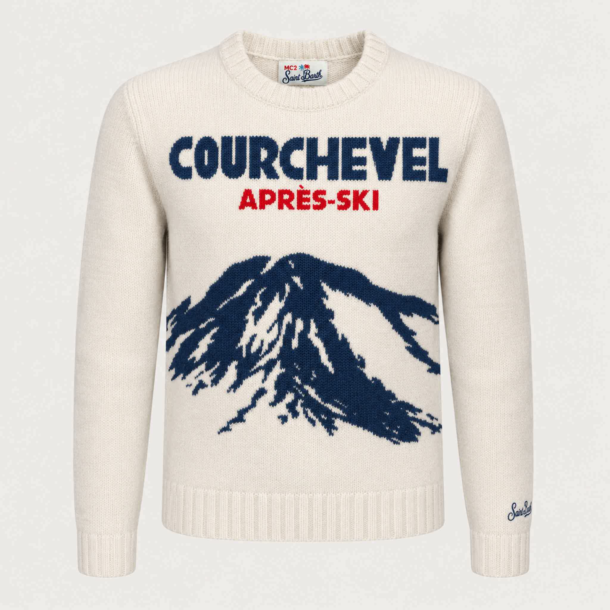 MC2 Saint Barth mens courchevel sweater in white - product front