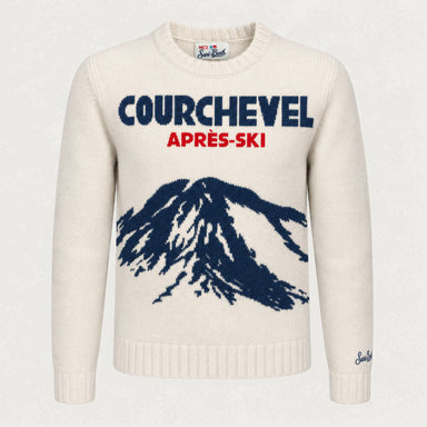 MC2 Saint Barth mens courchevel sweater in white - product front
