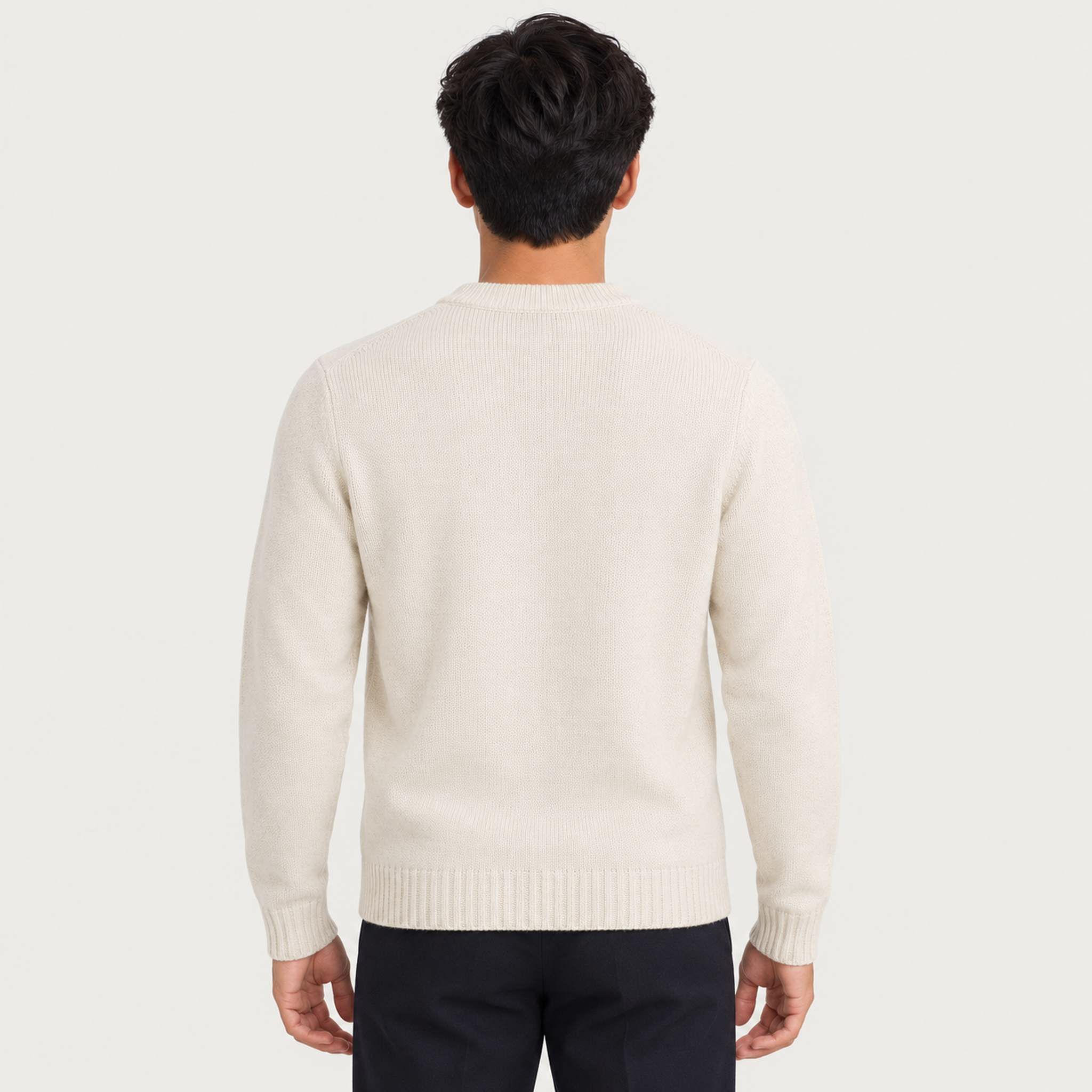 MC2 Saint Barth mens courchevel sweater in white - model back