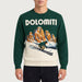 MC2 Saint Barth mens dolomiti skier sweater in green - model front