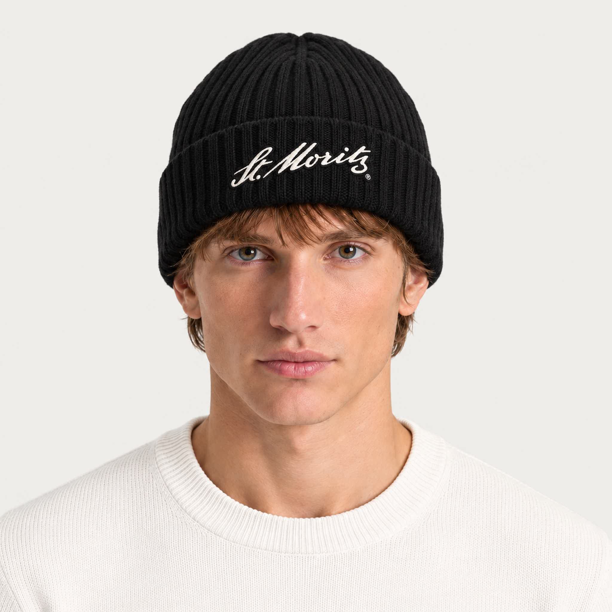 MC2 Saint Barth unisex moritz beanie in black - male front