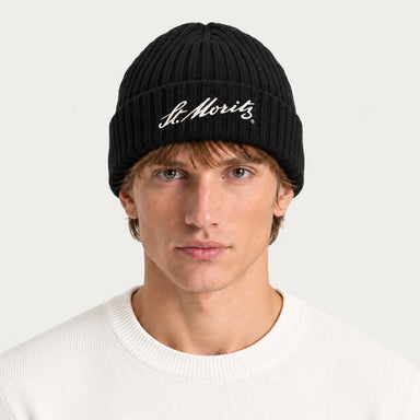 MC2 Saint Barth unisex moritz beanie in black - male front