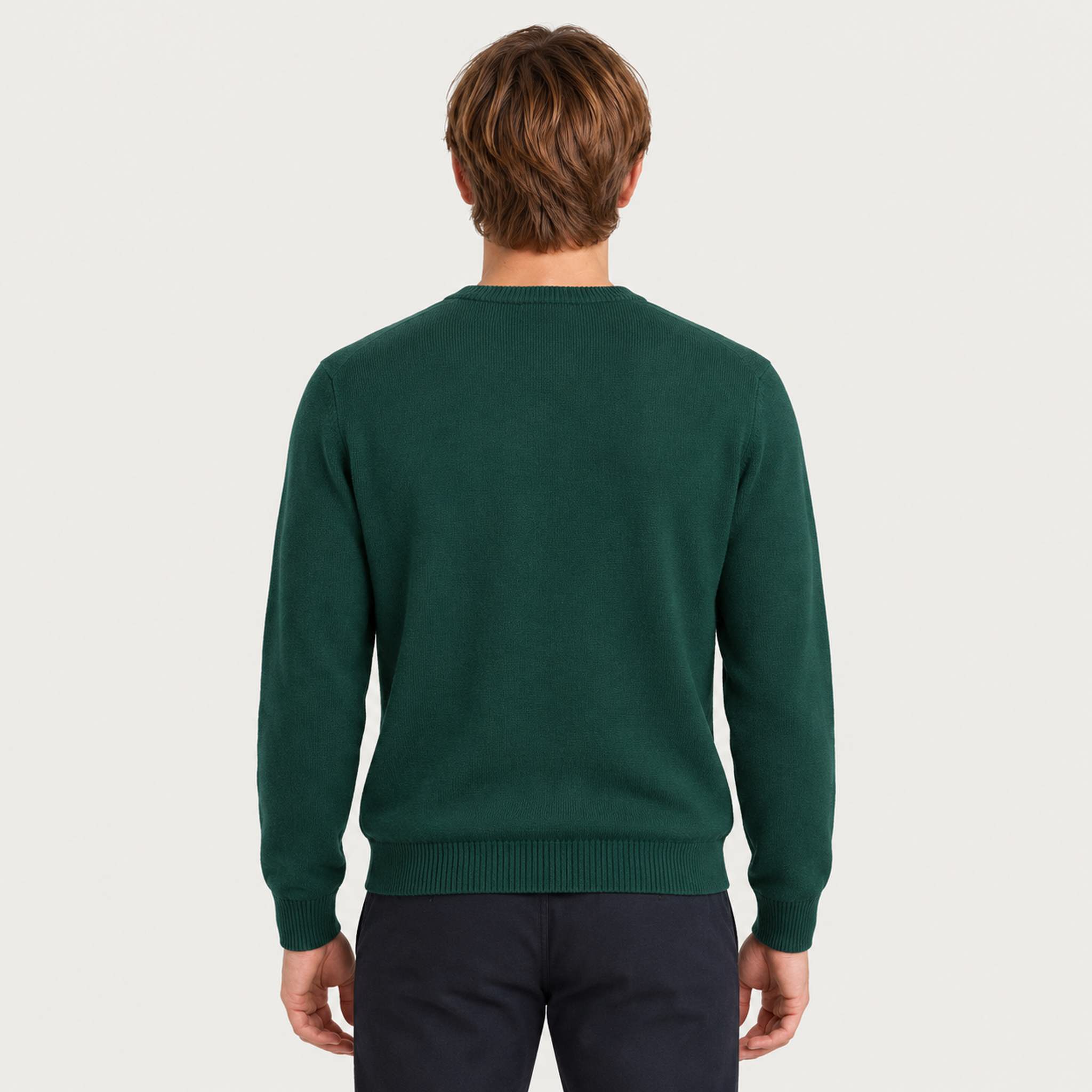 MC2 Saint Barth mens moritz bobsleigh sweater in green - model back