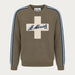 MC2 Saint Barth mens moritz cross sweater in green - product front