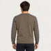MC2 Saint Barth mens moritz cross sweater in green - model back
