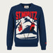 MC2 Saint Barth mens moritz postcard sweater in navy - product front