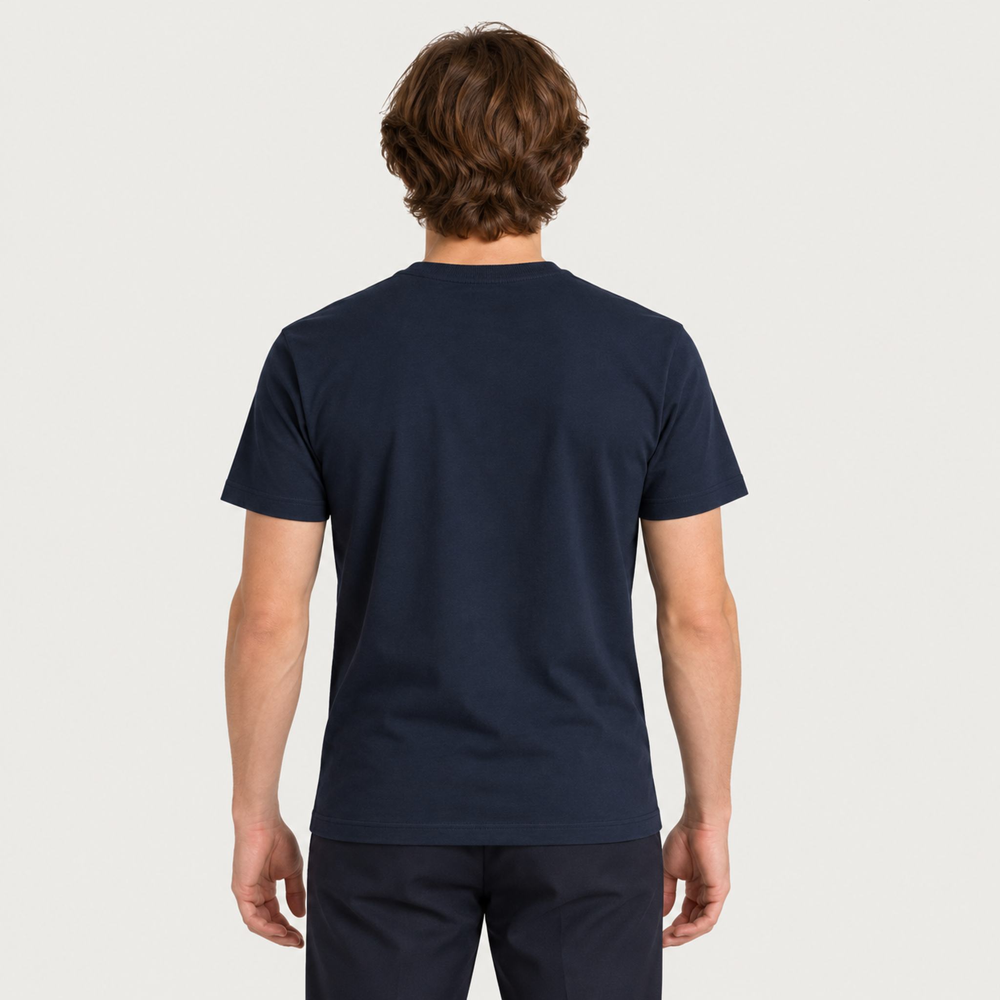 MC2 Saint Barth mens piste t shirt in navy - model back
