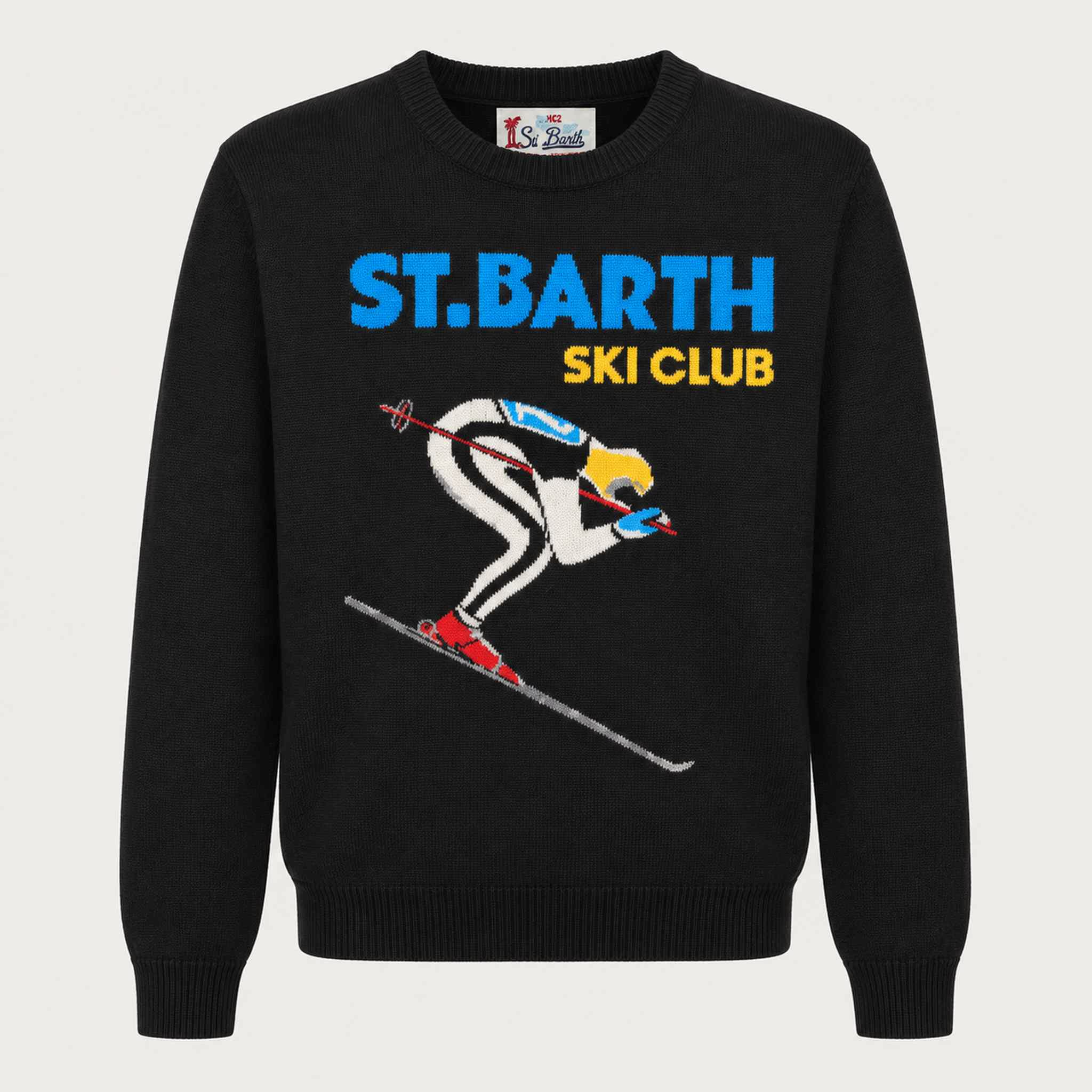 MC2 Saint Barth mens ski club sweater in black - product front