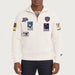 MC2 Saint Barth mens ski patch sweater in white - model front