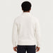 MC2 Saint Barth mens ski patch sweater in white - model back