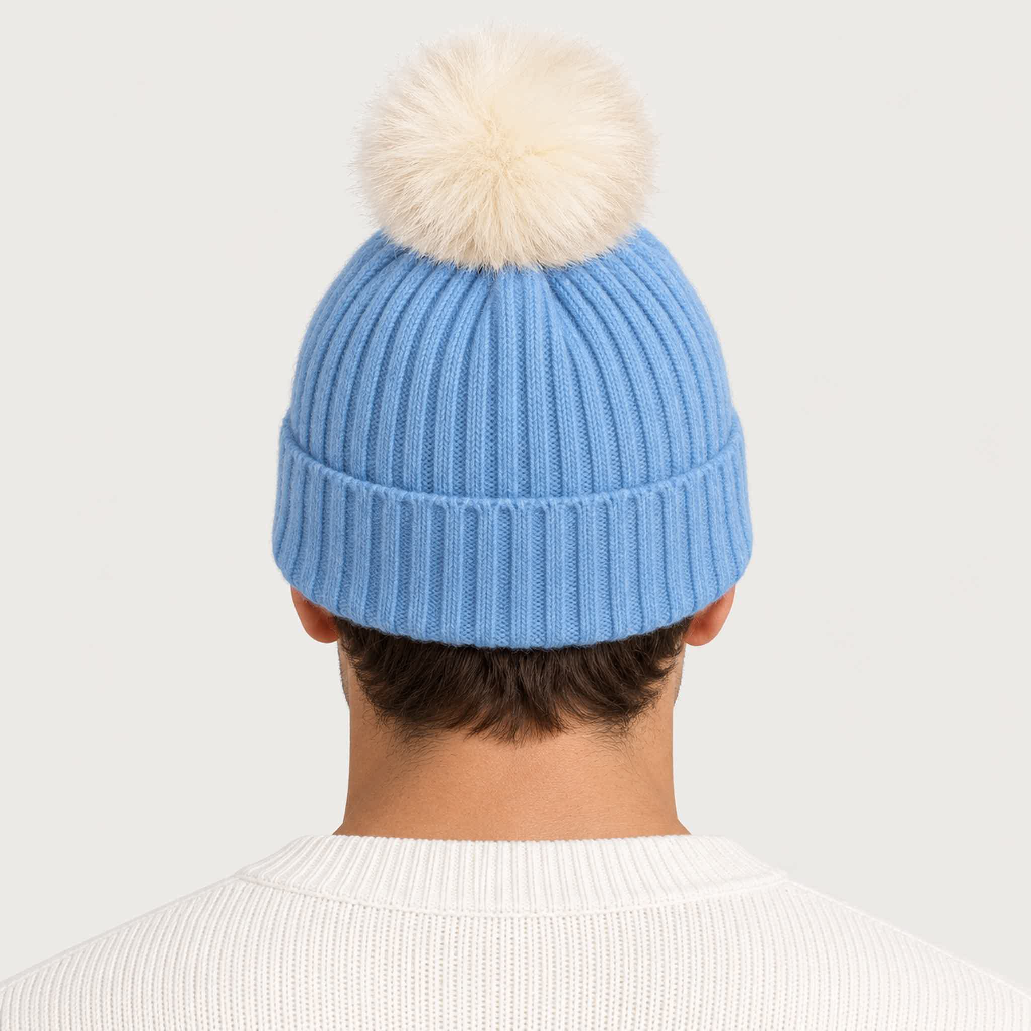 MC2 Saint Barth unisex ski queen beanie in blue - male back