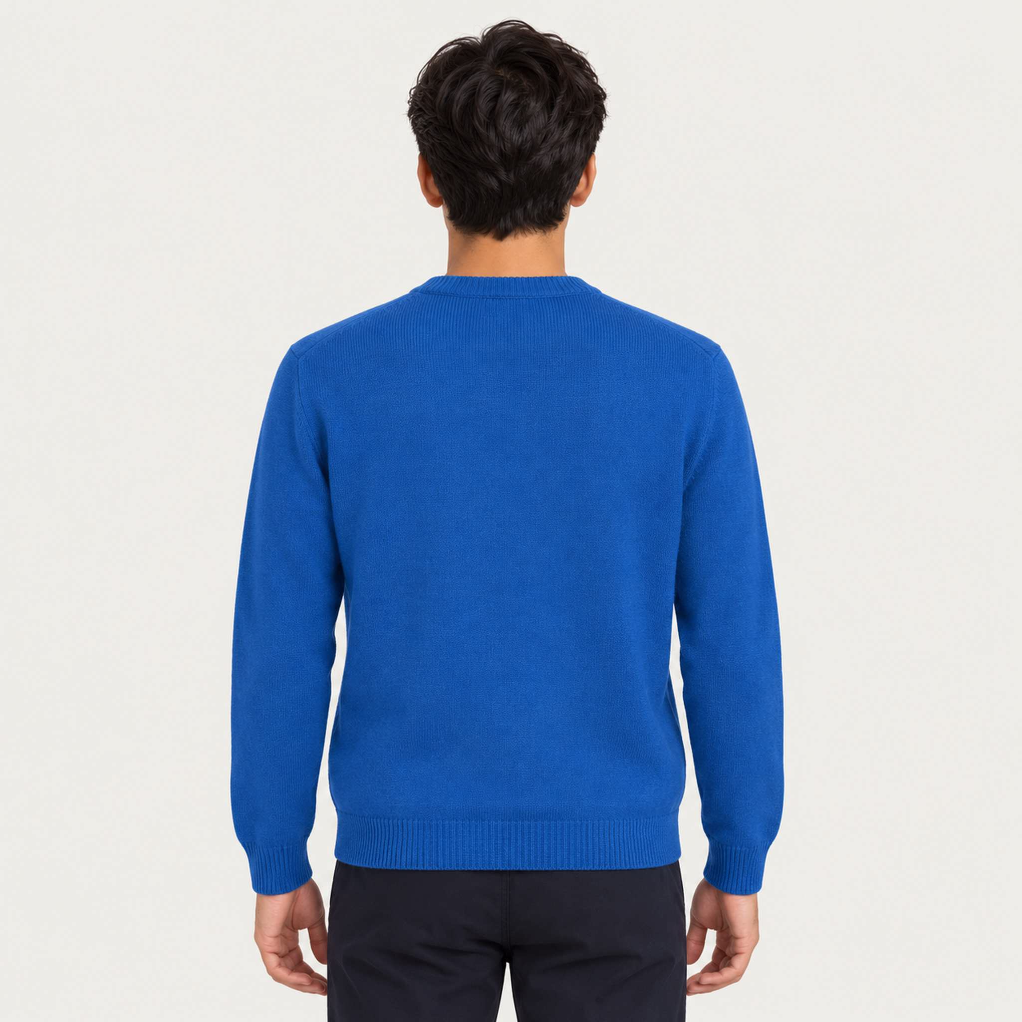 MC2 Saint Barth mens skiers sweater in blue - model back