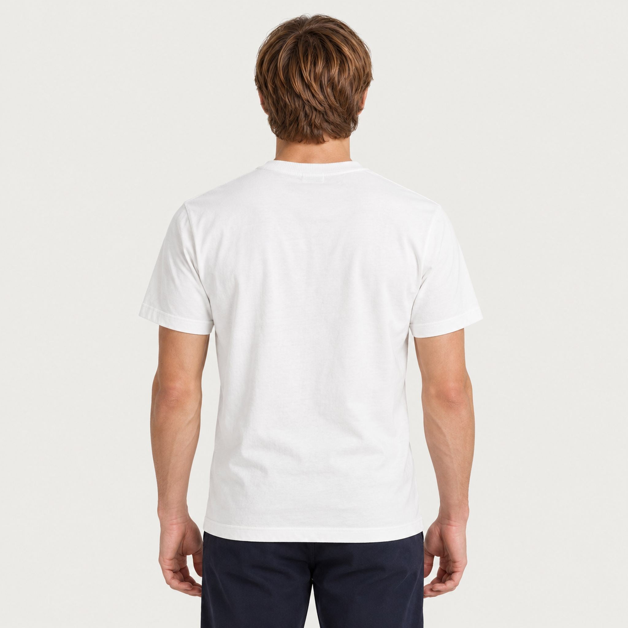 MC2 Saint Barth mens st moritz saluti t shirt in white - model back