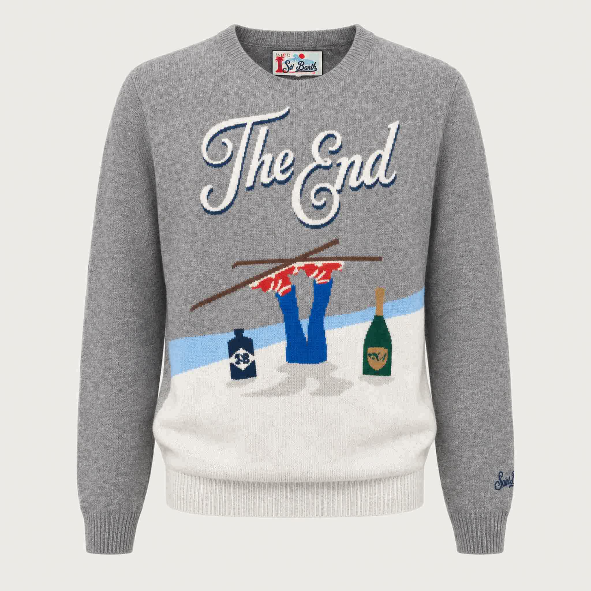 MC2 Saint Barth mens the end skier sweater in grey - product front