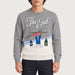 MC2 Saint Barth mens the end skier sweater in grey - model front
