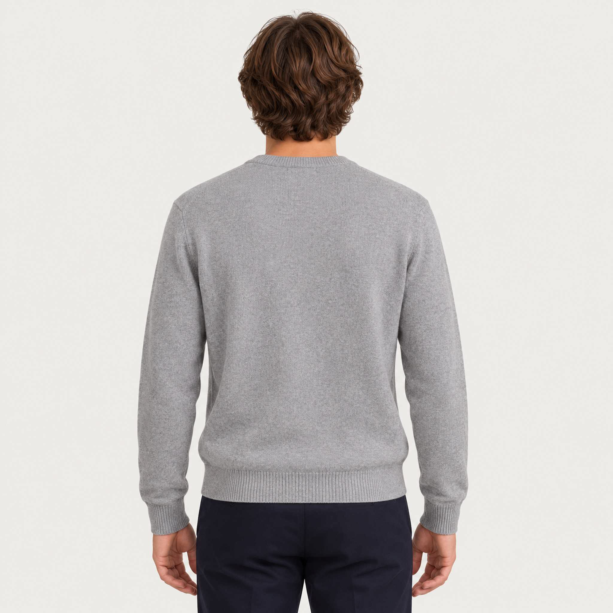 MC2 Saint Barth mens the end skier sweater in grey - model back