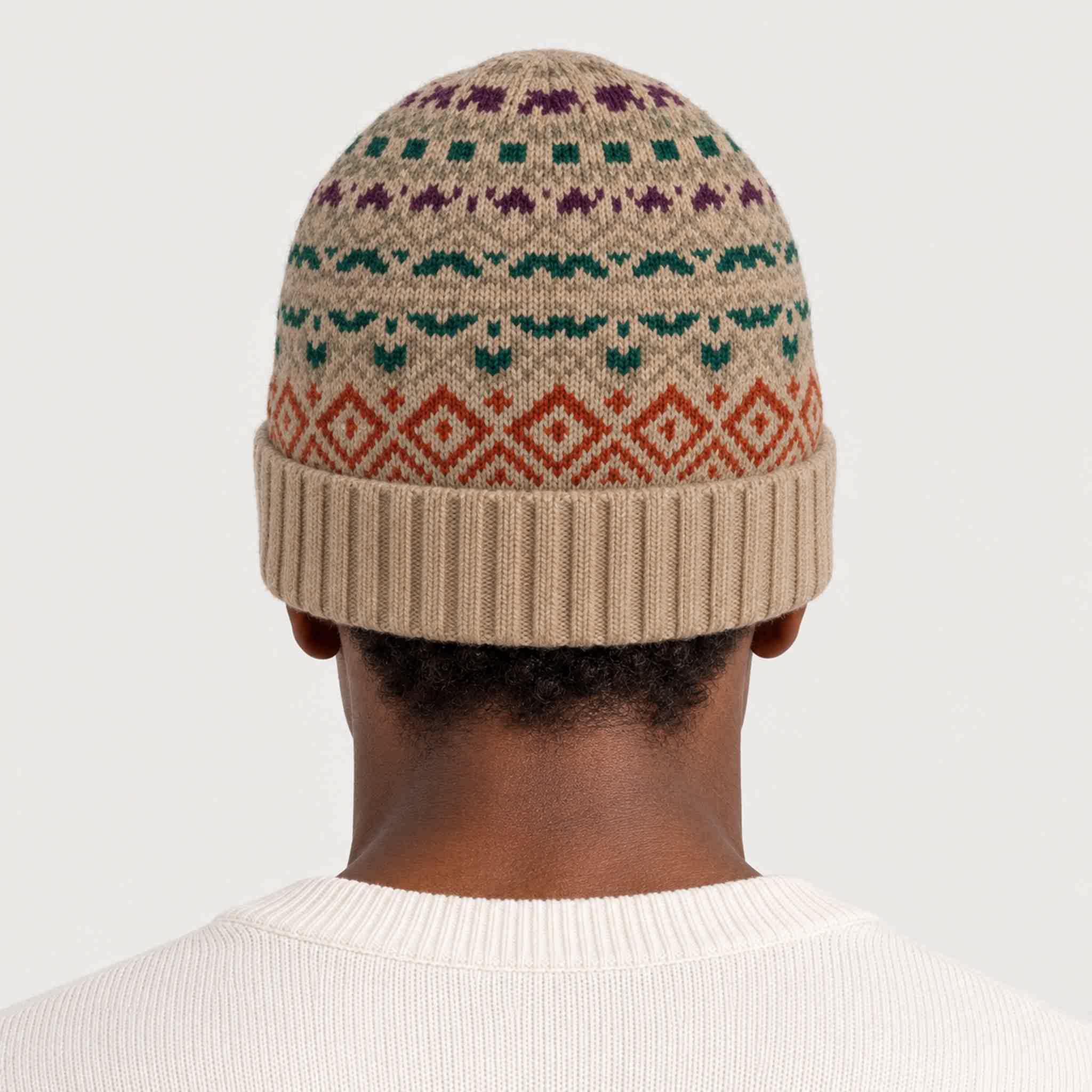 MC2 Saint Barth unisex wengen nordic beanie in brown - male back