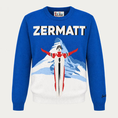 MC2 Saint Barth mens zermatt sweater in blue - product front