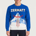 MC2 Saint Barth mens zermatt sweater in blue - model front