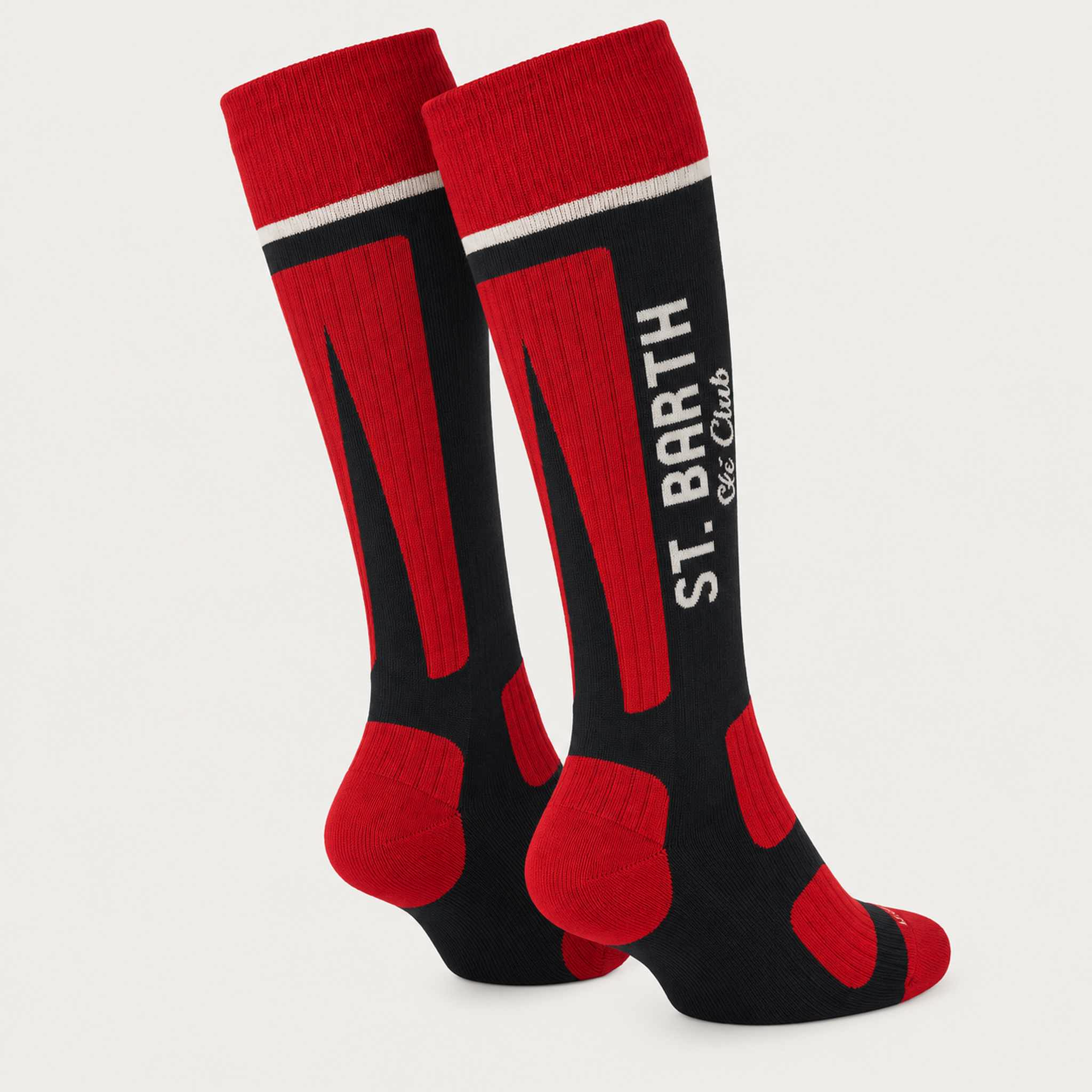 MC2 Saint Barth unisex ski club ski socks in red - product back