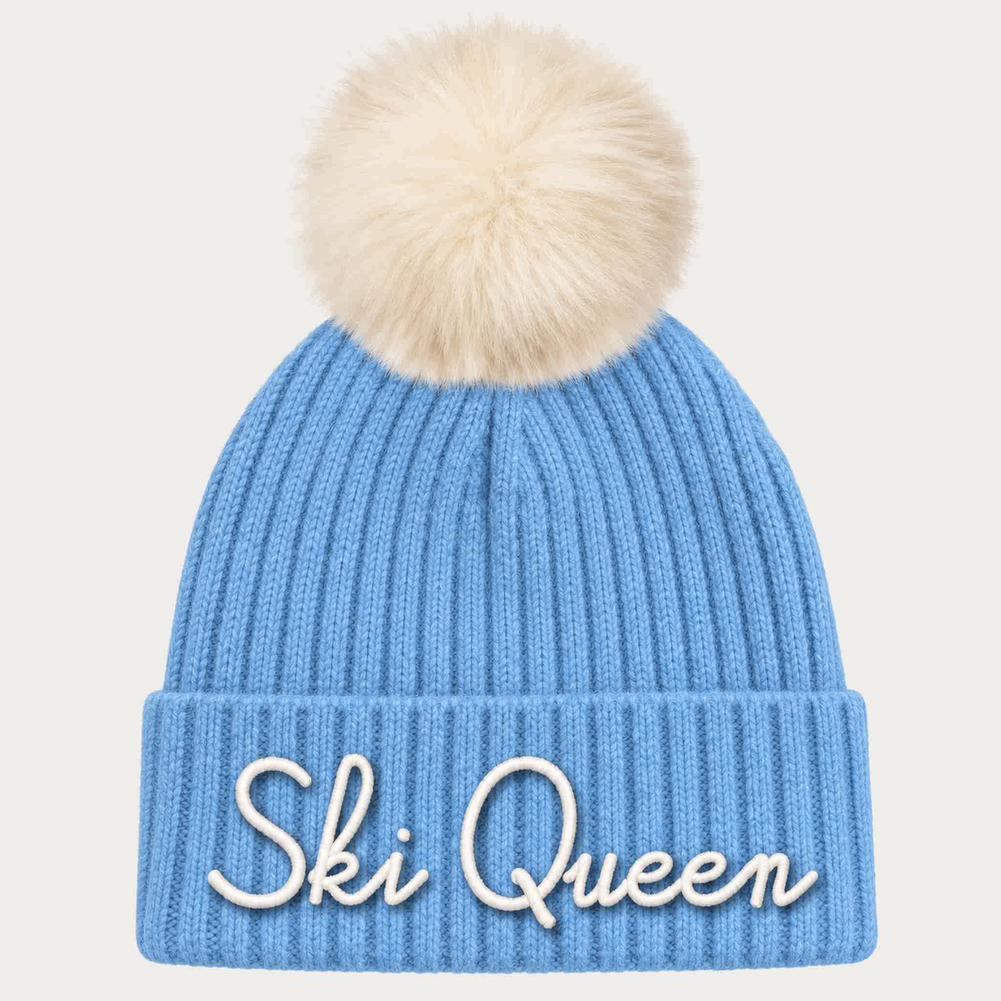 MC2 Saint Barth unisex ski queen beanie in blue - product front