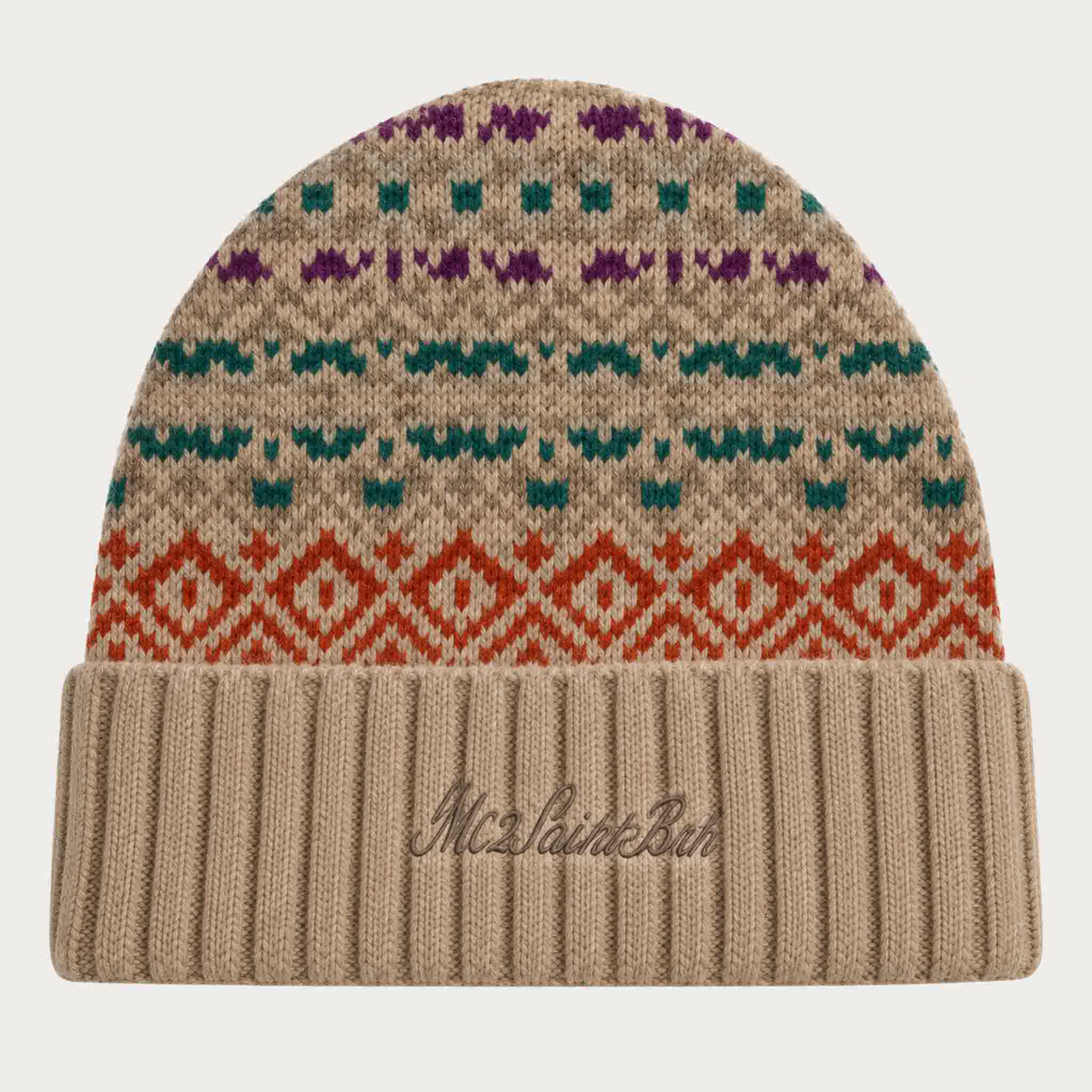 MC2 Saint Barth unisex wengen nordic beanie in brown - product front