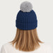 MC2 Saint Barth unisex apres ski beanie in denim blue - female back