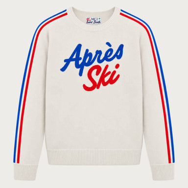 MC2 Saint Barth womens apres ski stripes sweater in white - product front